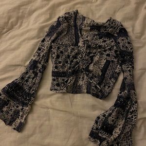Vintage Long Bell Sleeves Top